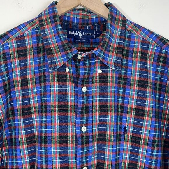 Ralph Lauren Men's Cotton Button Down Plaid Classic Size XXL - Picture 1 of 7